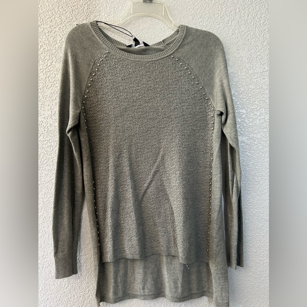 Rock & Republic Misses Looking West Charcoal long sleeve Sweater